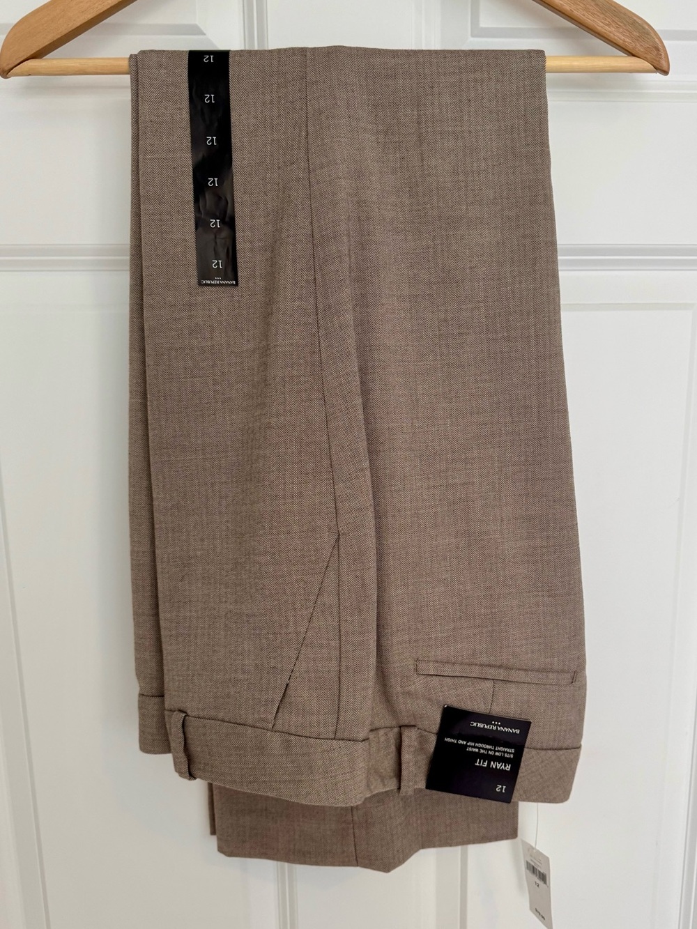 Banana Republic Taupe Herringbone Suit Pants | NWT